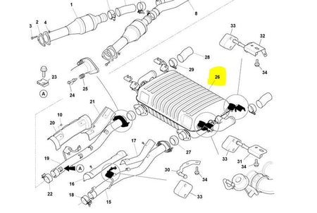 Image of REAR EXHAUST SILENCER MUFFLER