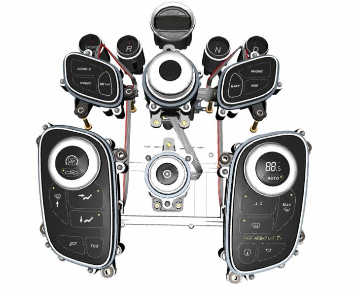 Image of CENTRE STACK RIGHT HAND UPPER MODULE SWITCH