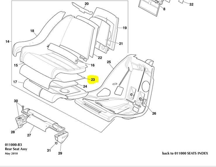 Image of RIGHT HAND REAR SEAT BASE HEATING ELEMENT PAD