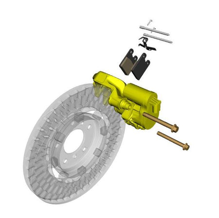 Image of RIGHT HAND REAR HANDBRAKE CALIPER PARKING BRAKE