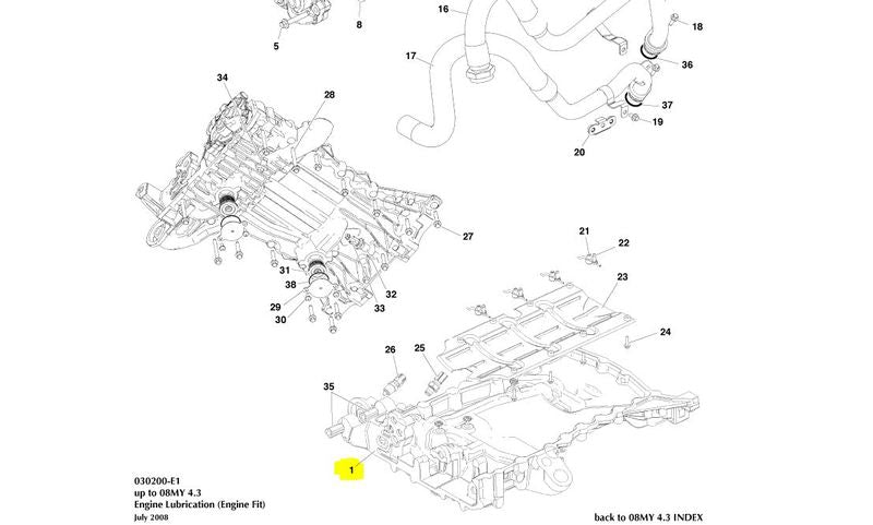 Image of V8 4.3 ENGINE OIL SUMP