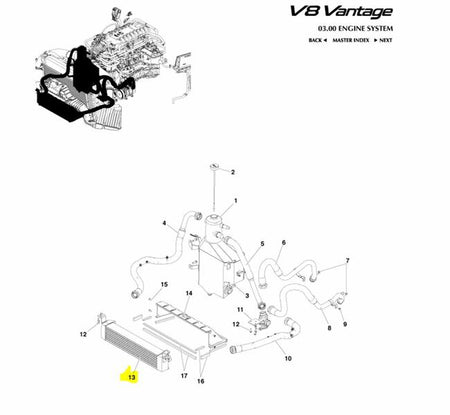 ENGINE OIL COOLER 4.3LTR - 8 ROW