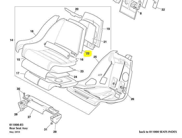 LEFT HAND REAR SEAT BACK HEATING ELEMENT PAD