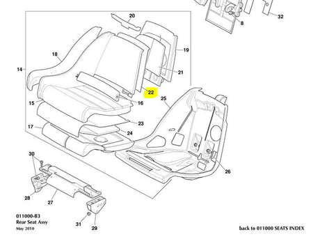 LEFT HAND REAR SEAT BACK HEATING ELEMENT PAD