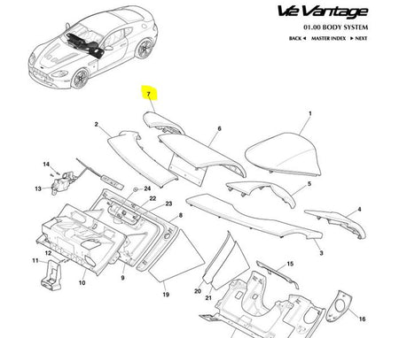 Image of RIGHT HAND SIDE LEFT HAND DRIVE UPPER DASHBOARD AIRVENT COVER