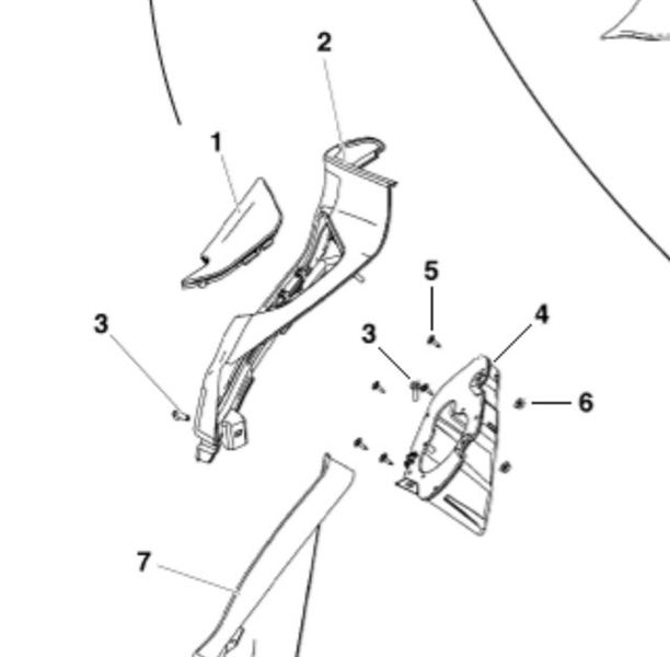 LEFT HAND QUARTER PANEL INTERIOR SPEAKER GRILLE