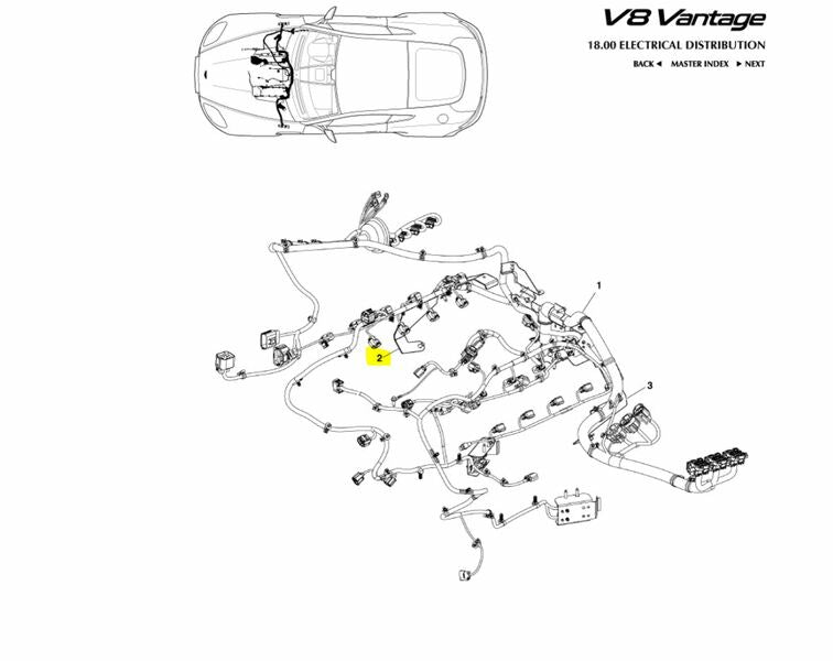 RIGHT HAND SIDE ENGINE WIRING HARNESS SUPPORT BRACKET