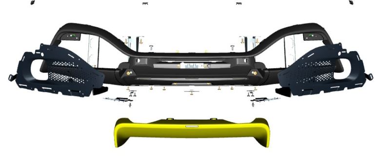Image of REAR BUMPER DIFFUSER ASSEMBLY