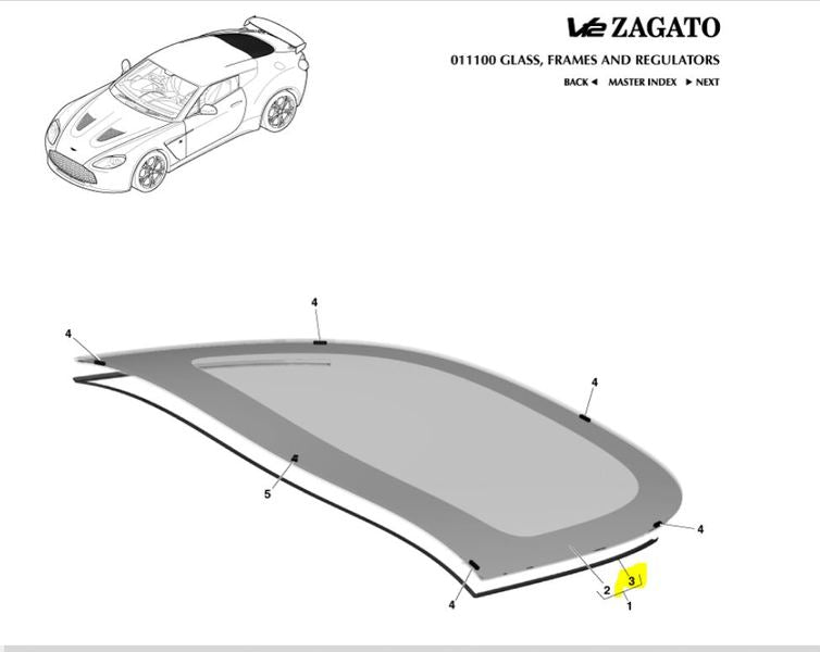 Image of REAR WINDOW WINDSCREEN GLASS SEAL