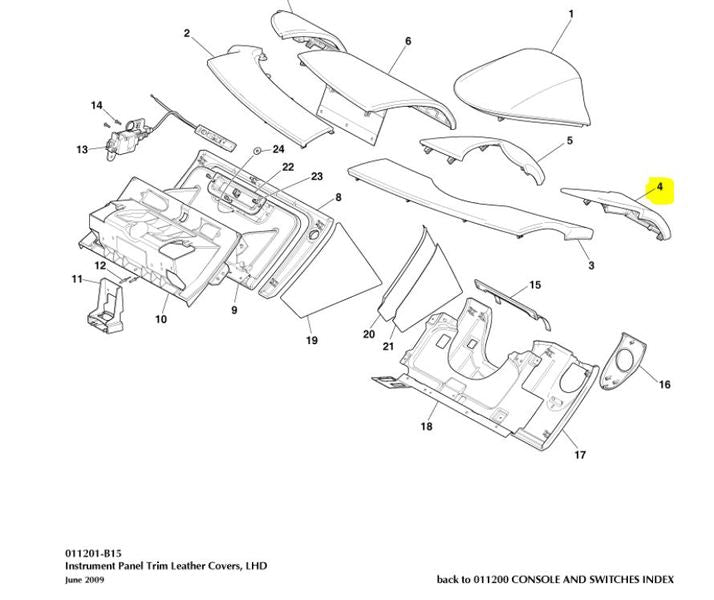 Image of LEFT HAND SIDE LEFT HAND DRIVE UPPER DASHBOARD AIRVENT COVER