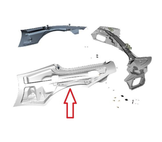 Image of LEFT HAND SIDE REAR INNER QUARTER PANEL