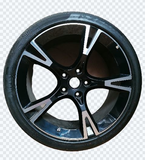 Image of FRONT 20 INCH WHEEL RIM GLOSS BLACK DIAMOND CUT