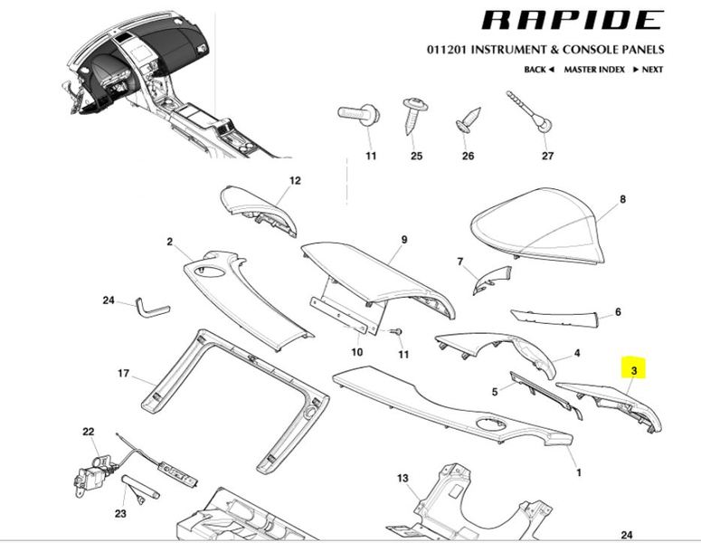 Image of DRIVERS SIDE DASHBOARD PANEL FOR AIR VENT