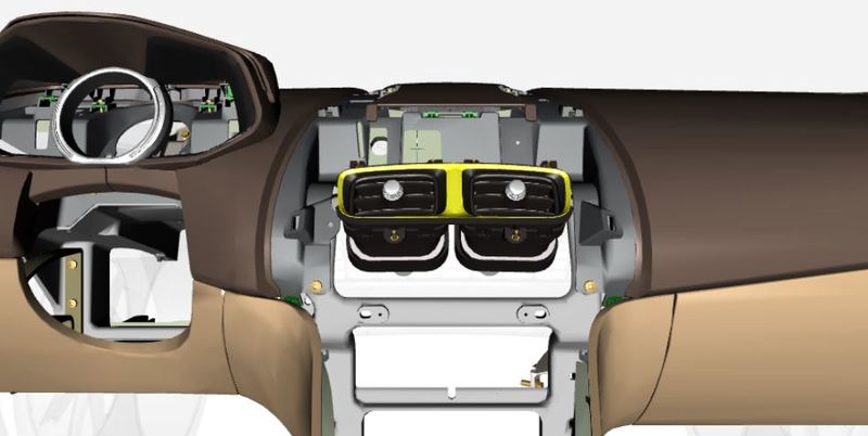 Image of CENTRE STACK AIR VENT BEZEL CASTING