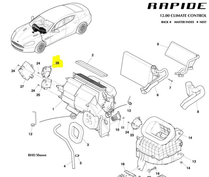 Image of SERVO MOTOR HEATER LEFT HAND DRIVE MODELS