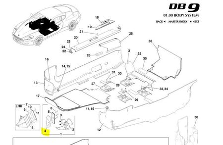 Image of FOAM FOOT REST RIGHT HAND DRIVE
