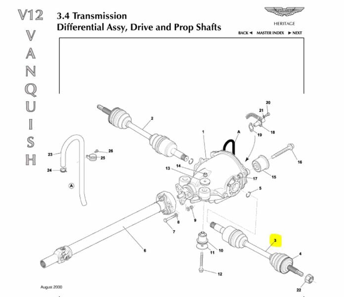 Image of LEFT REAR DRIVESHAFT HALF SHAFT DRIVE SHAFT COMPLETE