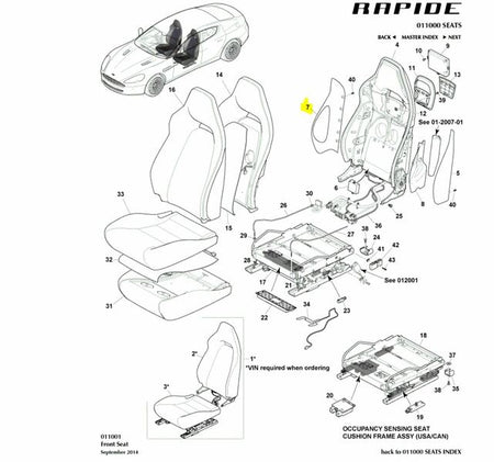 Image of SEAT BACK PANEL RIGHT SIDE - OF THE RIGHT FRONT SEAT ASSEMBLY