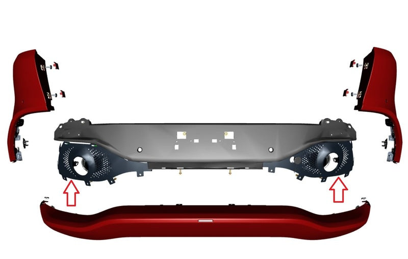 Image of LEFT AND RIGHT (PAIR OF) REAR BUMPER DIFFUSER MESH