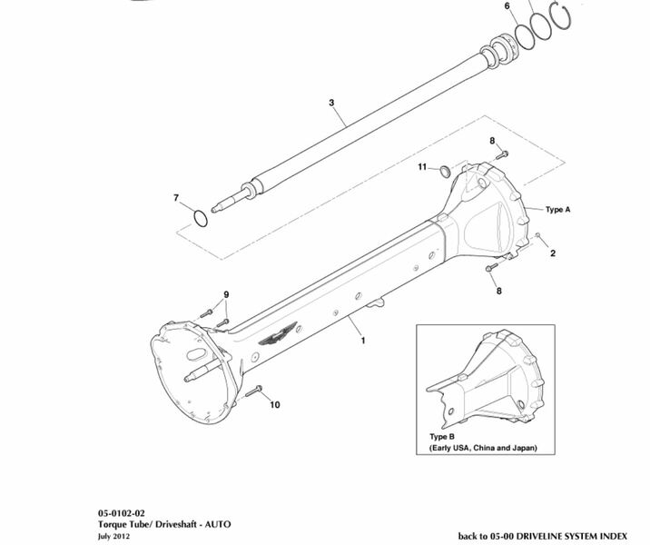 Image of TORQUE TUBE DRIVESHAFT ASSEMBLY
