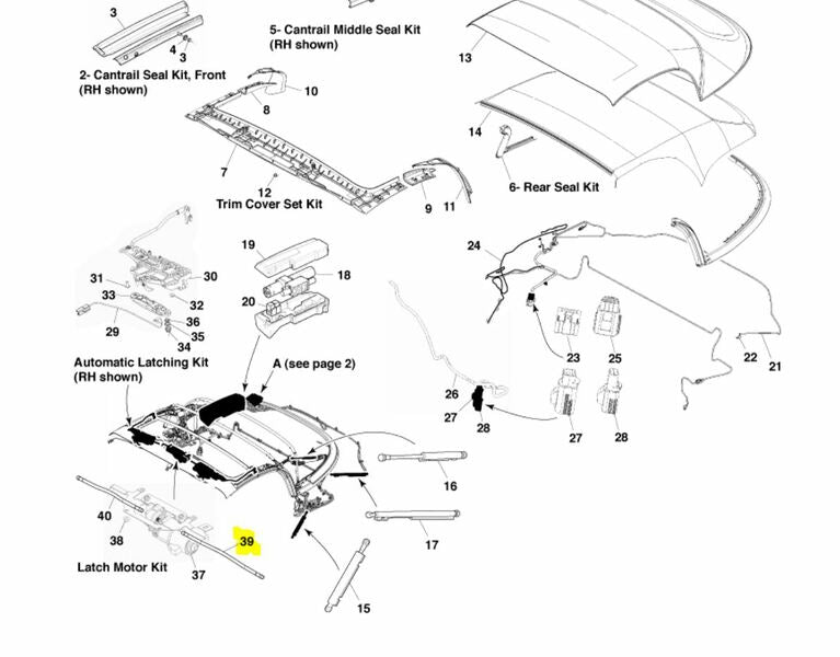 Image of LEFT SIDE FLEXIBLE SHAFT ROD FOR ROOF LATCH CATCH