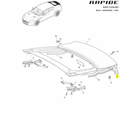Image of TAILGATE BOOT LID BUMPON