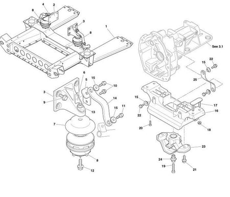 Image of GEARBOX TRANSMISSION MOUNTING CROSSMEMBER BLOCK