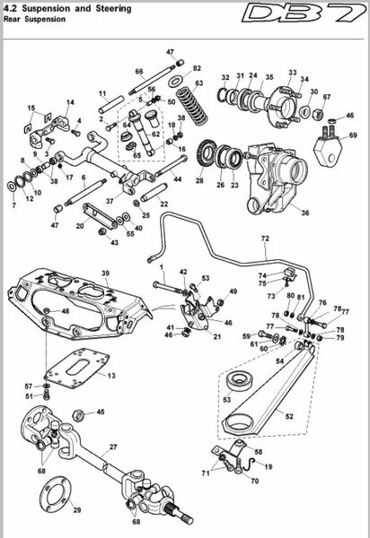 LEFT REAR SUSPENSION ARM DB7 I6
