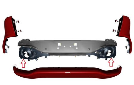 Image of LEFT AND RIGHT (PAIR OF) REAR BUMPER DIFFUSER MESH