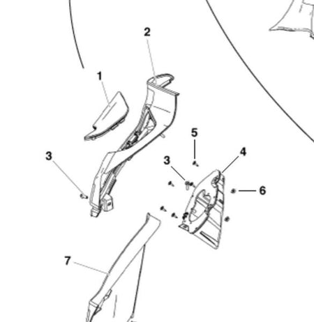 Image of RIGHT HAND REAR INTERIOR QUARTER PANEL TRIM