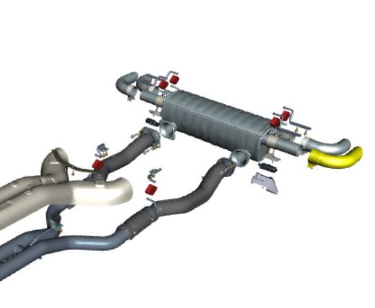 Image of LEFT HAND OUTER TAIL PIPE FOR QUAD EXHAUST