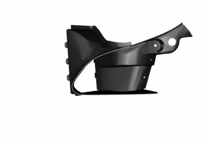 Image of AUX RADIATOR DUCT RIGHT FRONT AIR GUIDE