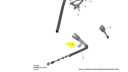 Image of LEFT HAND FRONT SEAT BELT PRETENTIONER BRACKET RHD