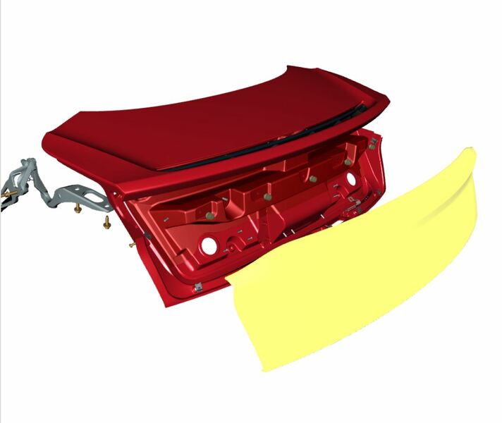 BOOT LID TRUNK LID DECK LID OUTER TRIM PANEL