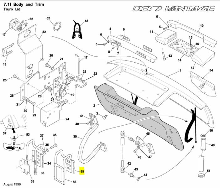 Image of REAR TRUNK BOOT LID STRIKER PLATE