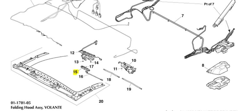 RIGHT HAND ROOF STRIKER PLATE