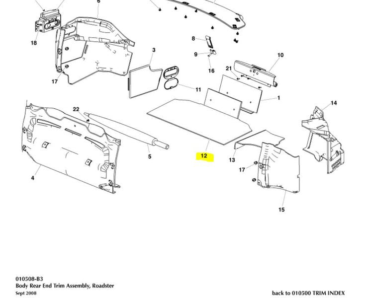 Image of REAR TRUNK CENTRE FLOOR CARPET
