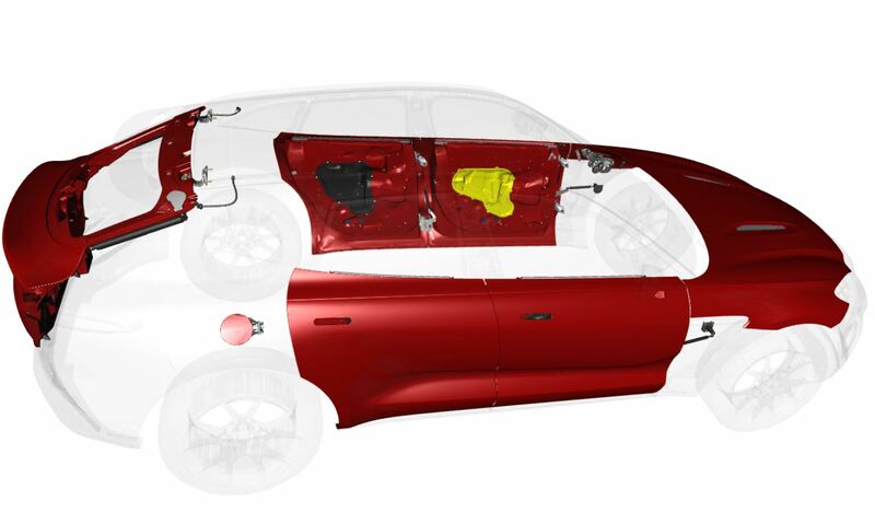 Image of LEFT FRONT DOOR MEMBRANE WATER SHEDDER