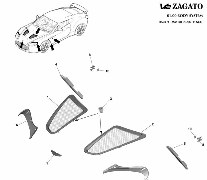 Image of LEFT HAND BONNET HOOD MESH GRILLE