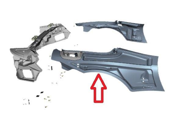 Image of RIGHT HAND SIDE REAR INNER QUARTER PANEL