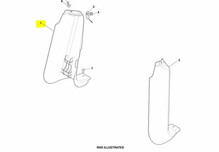 Image of LOWER COWL TRIM FOOTWELL TRIM