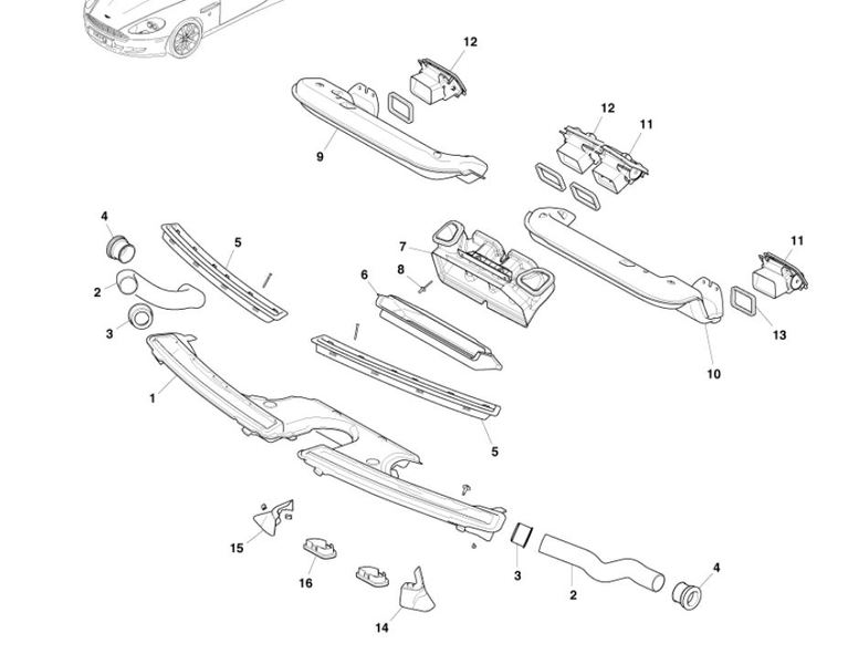 Image of LEFT HAND SIDE DASHBOARD AIR DUCT FOR WINDSCREEN