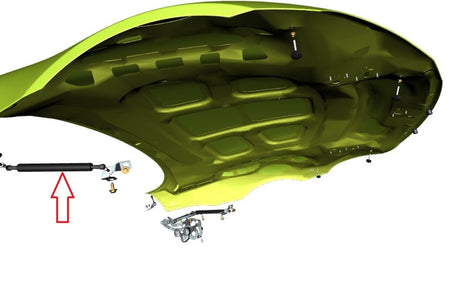 Image of GAS BONNET HOOD STRUT