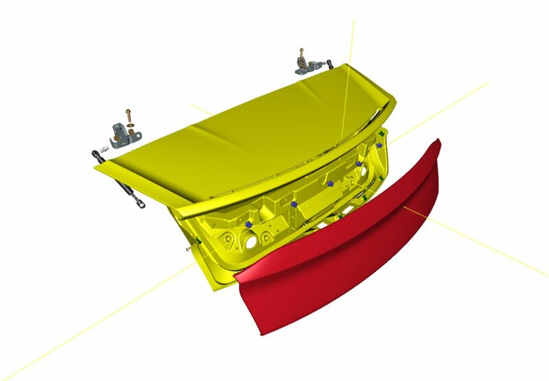 CARBON FIBRE BOOT LID DECK LID BOOTLID ASSEMBLY