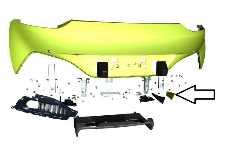 Image of REAR BUMPER DIFFUSER OUTER BLADE