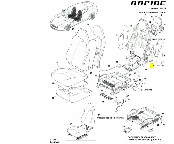 Image of LEFT FRONT SEAT AIRBAG MOULDING