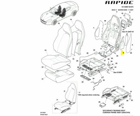 Image of LEFT FRONT SEAT AIRBAG MOULDING