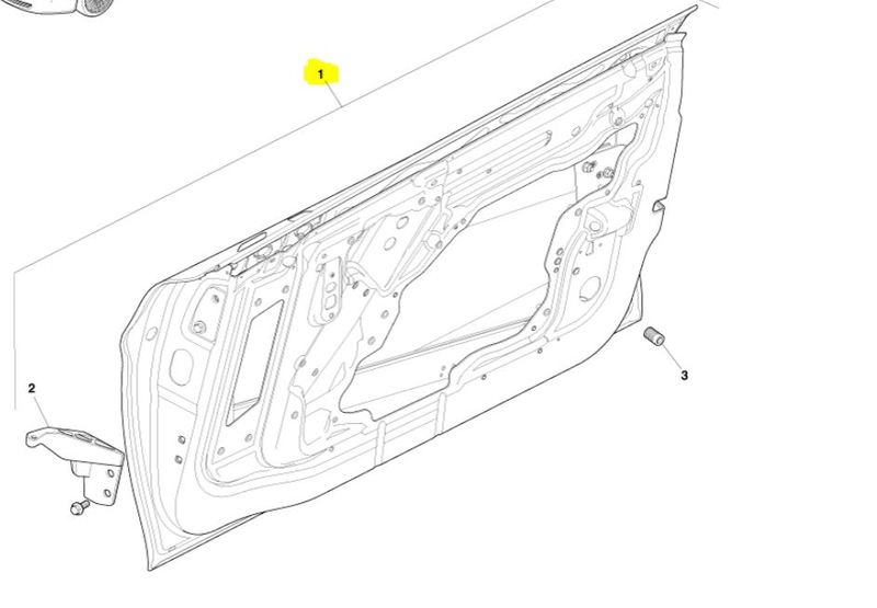 Image of RIGHT HAND FRONT DOOR ASSEMBLY