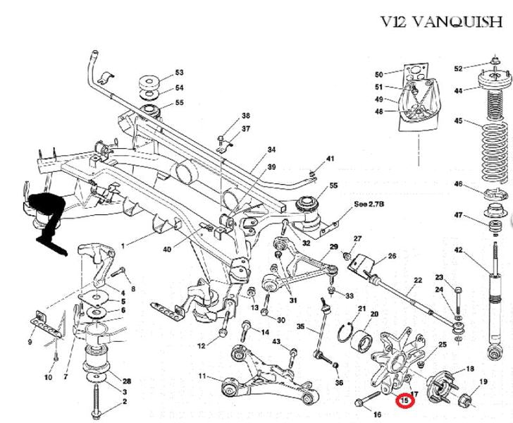 Image of LEFT HAND REAR SUSPENSION KNUCKLE