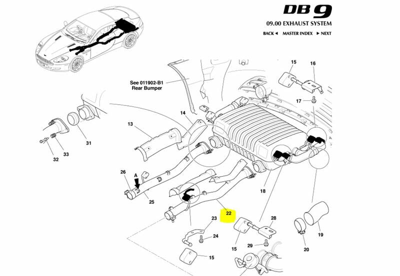 Image of LEFT REAR EXHAUST PIPE